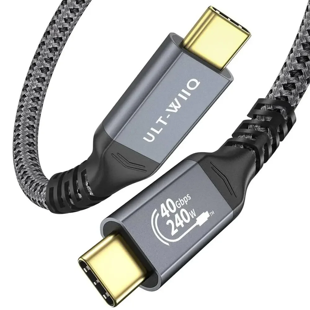 USB 4 Cable For Thunderbolt 4, 240W USB C To USB C Fast Charging, 8K/6K@60Hz Vid